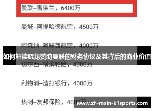 如何解读骁龙赞助曼联的财务协议及其背后的商业价值 如何解读骁龙赞助曼联的财务协议及其背后的商业价值